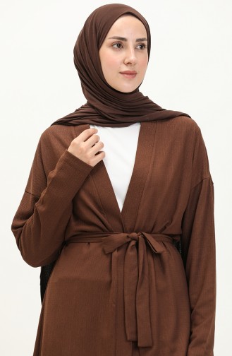 Crepe Fabric Three Piece Suit 71134-05 Brown 71134-05