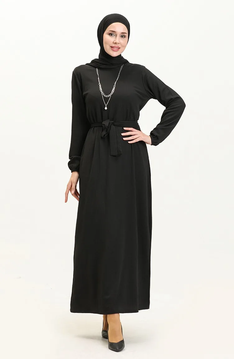 Bürümcük Halskettenkleid 1790-01 Schwarz 1790-01