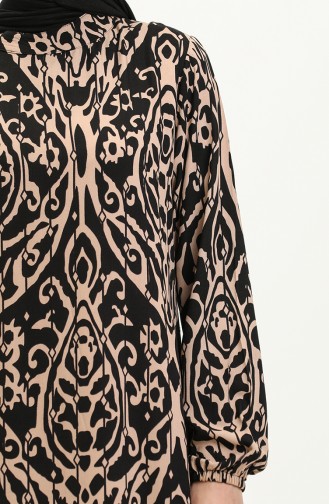 Viscose Skirt Shirred Dress 0108-01 Black Mink 0108-01