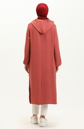 Aerobin Hooded Long Tunic 1689-03 Dusty Rose 1689-03