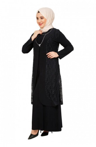 Dunkelblau Hijab Kleider 4123MZ.LCV