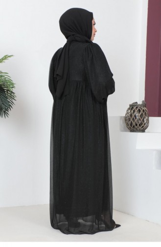 Black Hijab Evening Dress 14650