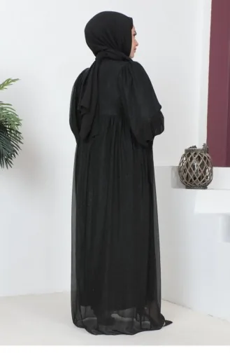 Schwarz Hijab-Abendkleider 14650