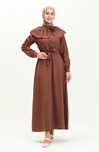 Gürtelkleid 0104-02 Braun 0104-02