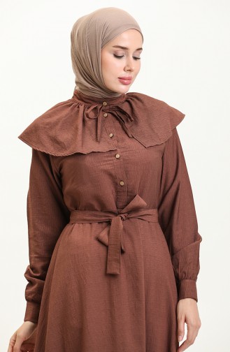 Gürtelkleid 0104-02 Braun 0104-02