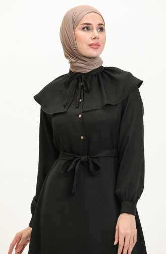Gürtelkleid 0104-03 Schwarz 0104-03