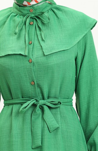 Robe à Ceinture 0104-04 Vert 0104-04