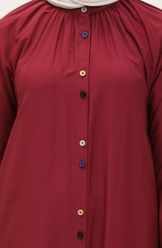 Claret red İslamitische Jurk 5110-05