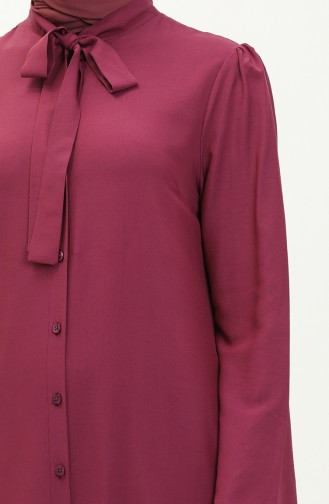 Robe Boutonnées col Nœud 5111-03 Plum 5111-03