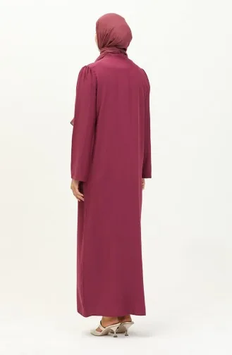 Robe Boutonnées col Nœud 5111-03 Plum 5111-03