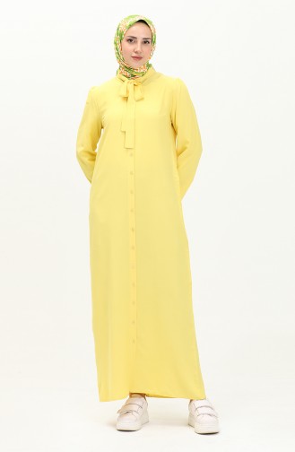 Robe Boutonnées col Nœud 5111-04 Jaune 5111-04