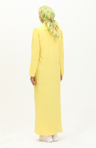 Tie Collar Buttoned Dress 5111-04 Yellow 5111-04