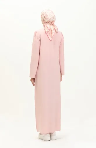 Robe Boutonnée Col Noué 5111-07 Rose 5111-07