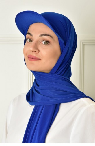 Şapkalı Sandy Penye Şal Saks Sapkalısal 051