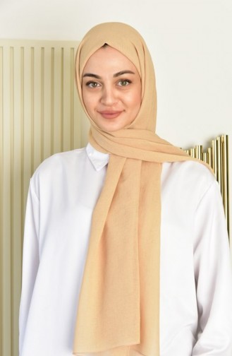 Naturel Krep Düz Şal Koyu Vanilya Naturalkrep000 K Vanilya