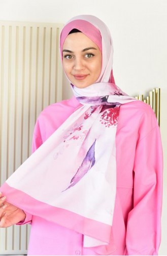 Alize Çiçek Desenli Şal Pembe Alzdbç00 0242
