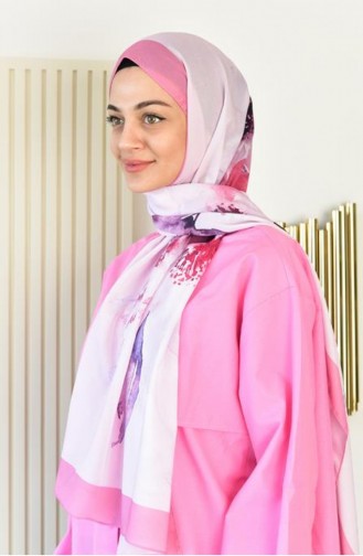 Alize Çiçek Desenli Şal Pembe Alzdbç00 0242