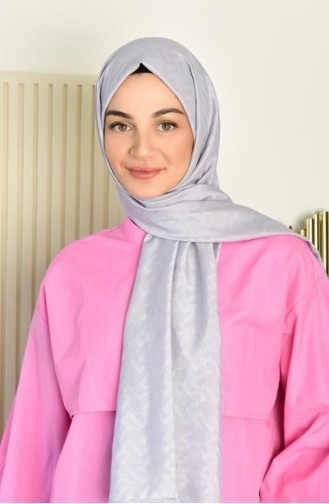 Diamond Desenli Şal Gümüş Dıamondd00 018