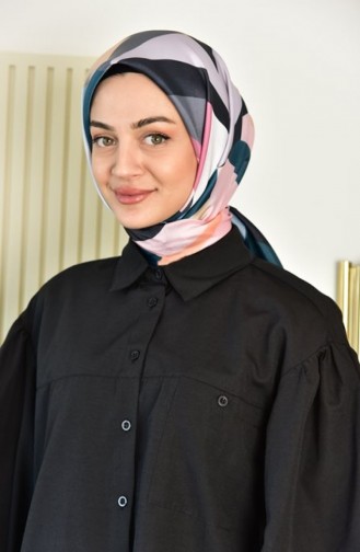 وشاح أزرق زيتي 3913