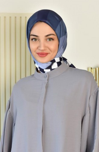 İpeksi Twill Renkli Eşarp Mavi Twıllrenklı00 064