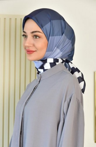 İpeksi Twill Renkli Eşarp Mavi Twıllrenklı00 064