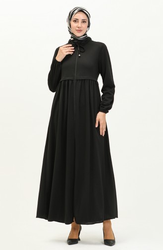 Abaya mit Reißverschluss 0569-05 Schwarz 0569-05