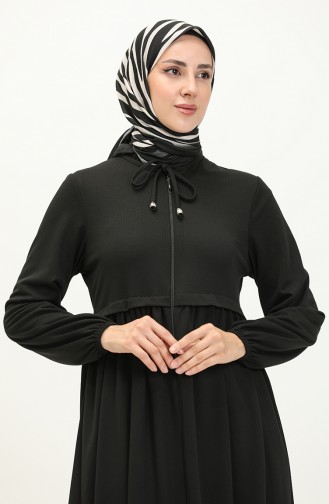 Zippered Abaya 0569-05 Black 0569-05