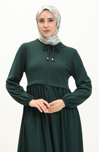 Zippered Abaya 0569-07 Emerald Green 0569-07