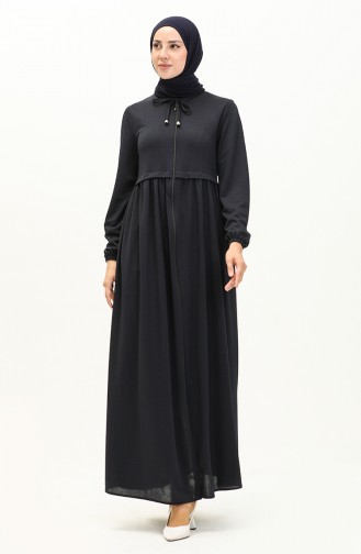 Abaya mit Reißverschluss 0569-08 Marineblau 0569-08