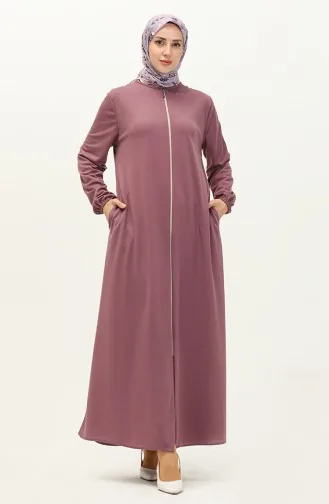 عباية بجيب وسحاب 6666-08 بنفسجي فاتح  6666-08