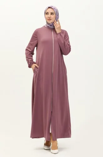 عباية بجيب وسحاب 6666-08 بنفسجي فاتح 6666-08