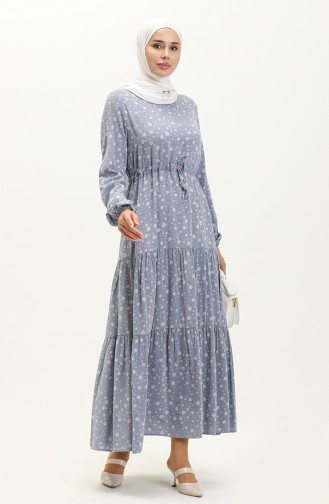 Blue Hijab Dress 81802-02