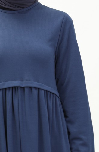 Gerafftes Kleid 0666-07 Indigo 0666-07