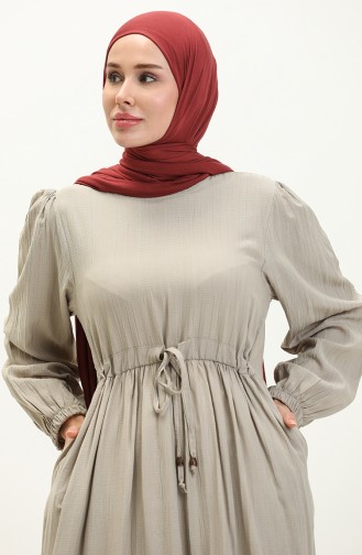 Beige İslamitische Jurk 24Y9028-01