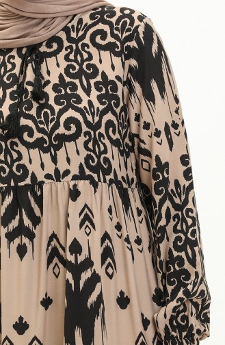 Gemustertes Viskosekleid 4116-02 Nerz 4116-02
