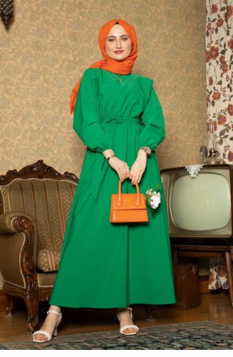 Grün Hijab Kleider 1577