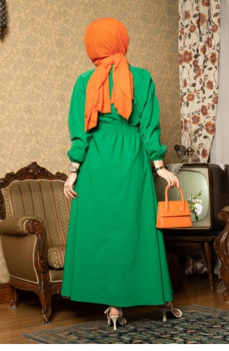 Grün Hijab Kleider 1577