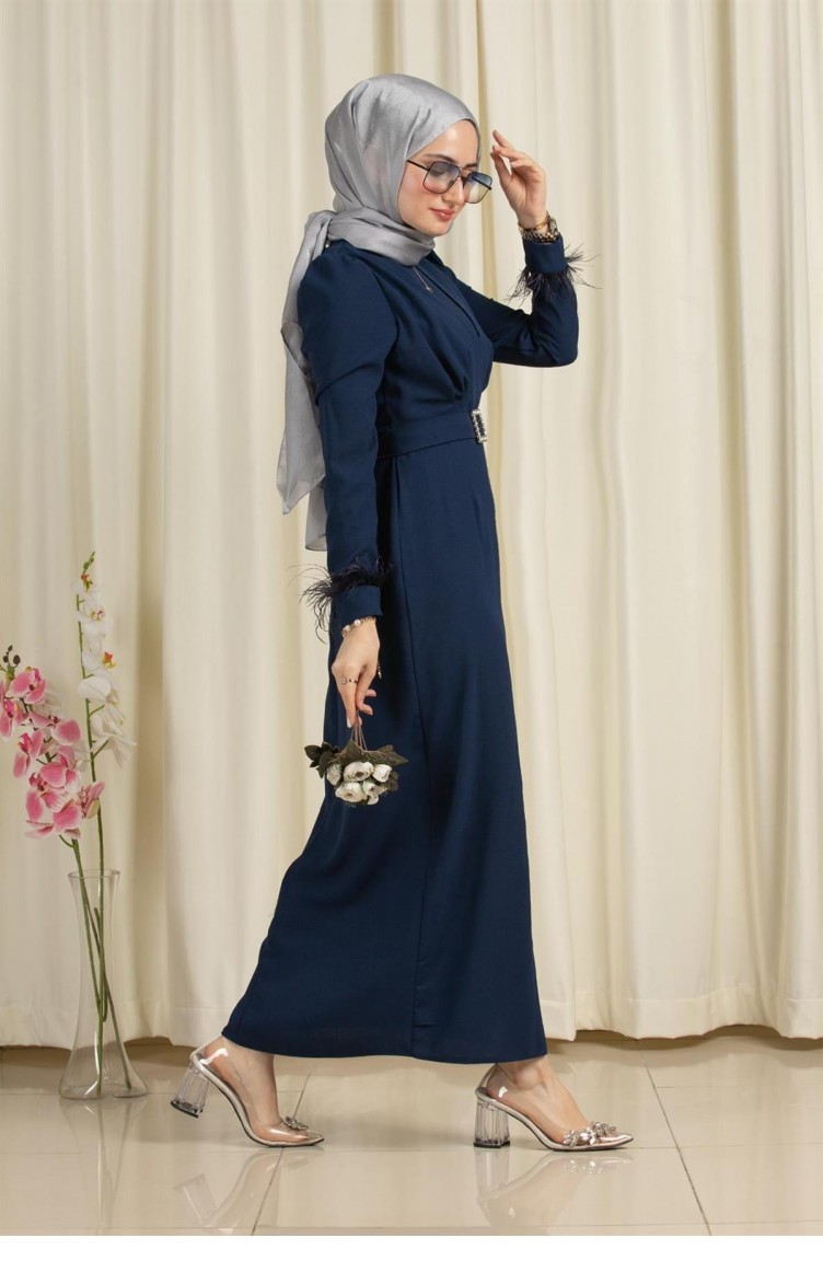Dark blue dress with hijab hotsell