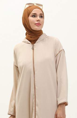 عباية بسحاب وشريط 24Y9015-01 بيج 24Y9015-01