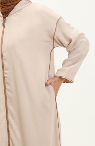 عباية بسحاب وشريط 24Y9015-01 بيج 24Y9015-01
