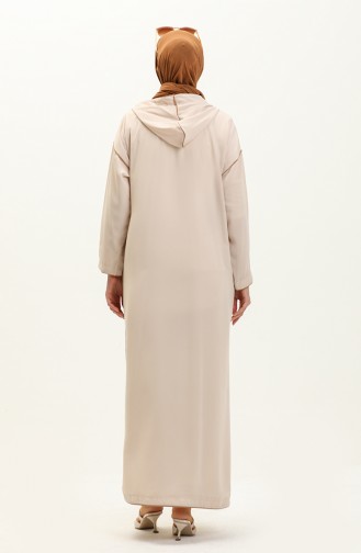 عباية بسحاب وشريط 24Y9015-01 بيج 24Y9015-01