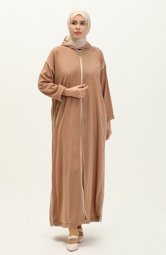 Abaya Zippée 24Y9015-03 Café au Lait 24Y9015-03