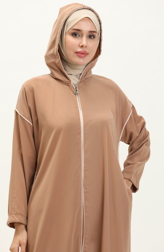 Abaya Zippée 24Y9015-03 Café au Lait 24Y9015-03