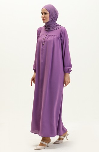 Buttoned Yoke Dress 1001-04 Lilac 1001-04