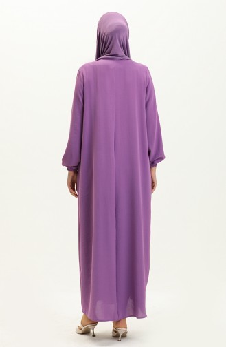 Buttoned Yoke Dress 1001-04 Lilac 1001-04