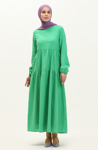 Ruffled Dress 1887-01 Green 1887-01