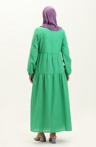 Ruffled Dress 1887-01 Green 1887-01