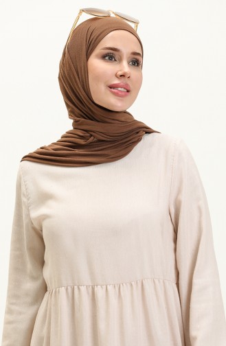 Gerafftes Kleid 1887A-01 Creme 1887A-01
