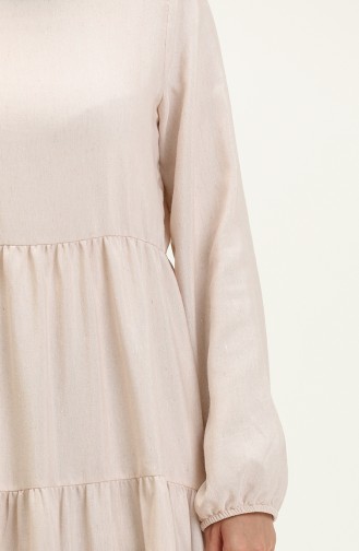 Gerafftes Kleid 1887A-01 Creme 1887A-01
