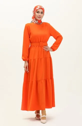 Robe Plissée à Ceinture 2002-05 Orange 2002-05